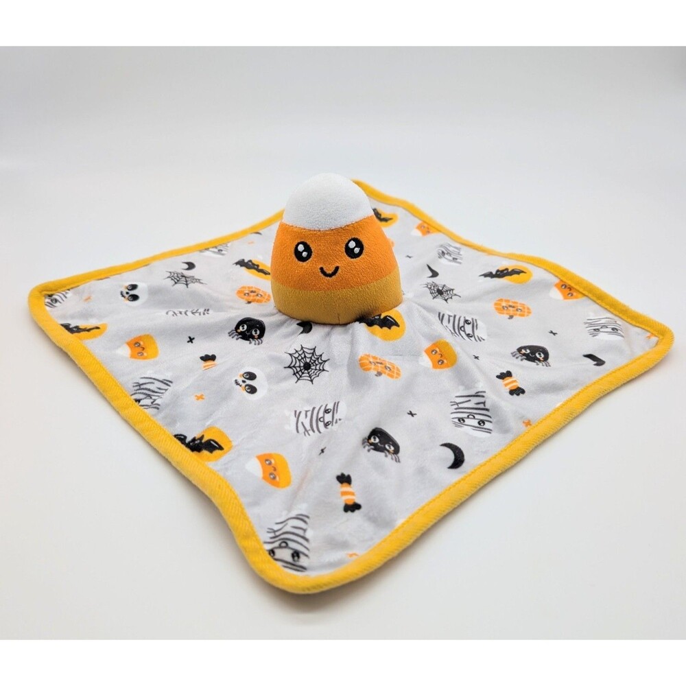 Walmart Candy Corn Light Gray Halloween Lovey Security Blanket